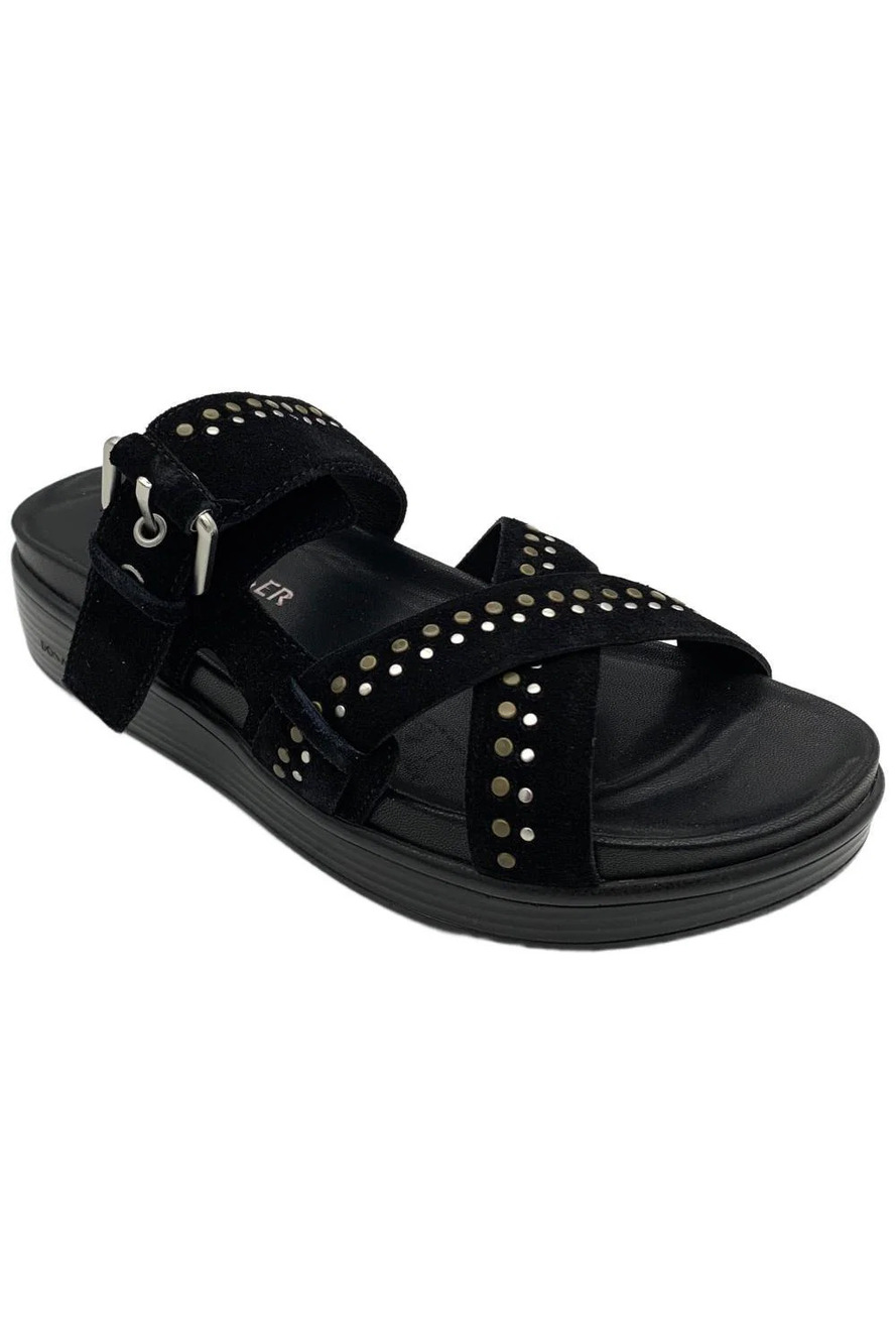 Donald Pliner Women's Faraz Studded Slip On Sandals Black - Medium